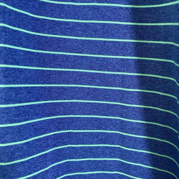 Donald Ross Men's Medium Golf Polo Shirt Blue Green Striped Casual PGA - Picture 2 of 11
